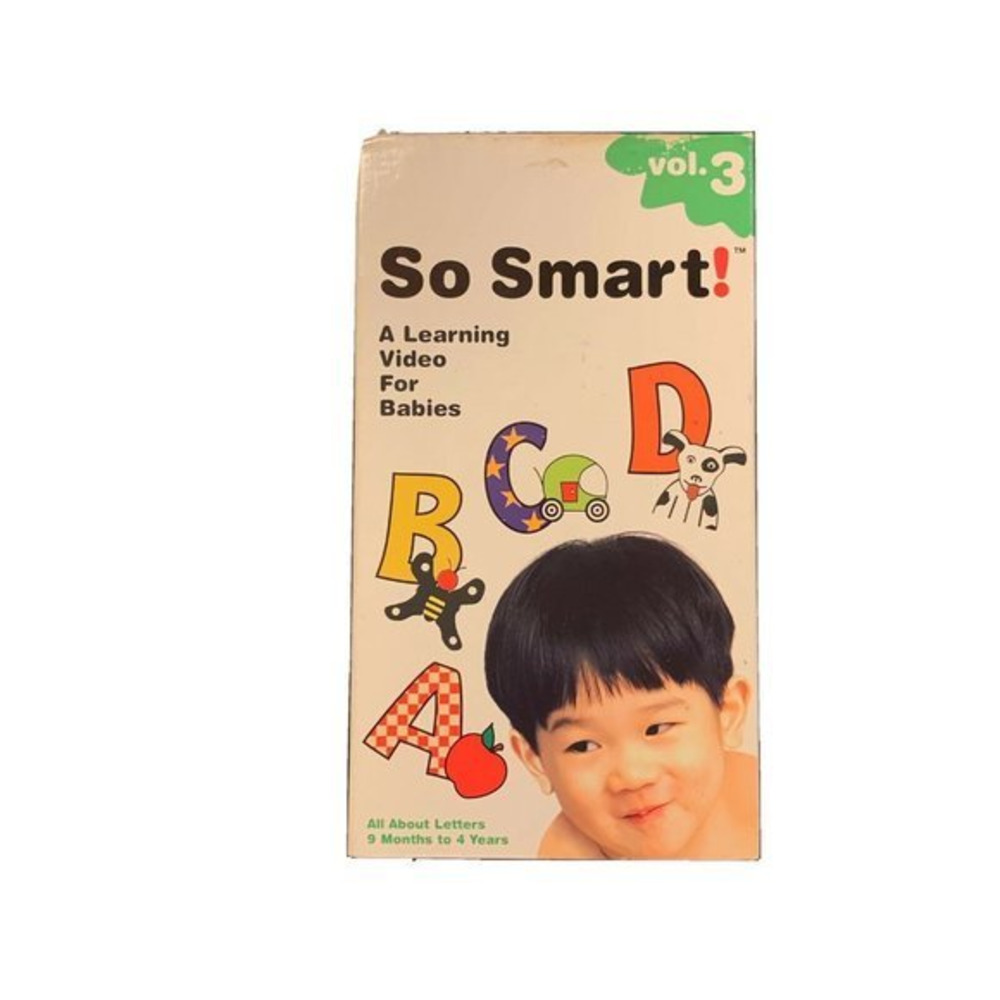 *RARE* Vintage So Smart! Learning Video For Babies 9 Months -4 Yrs VHS Vol 3 EUC